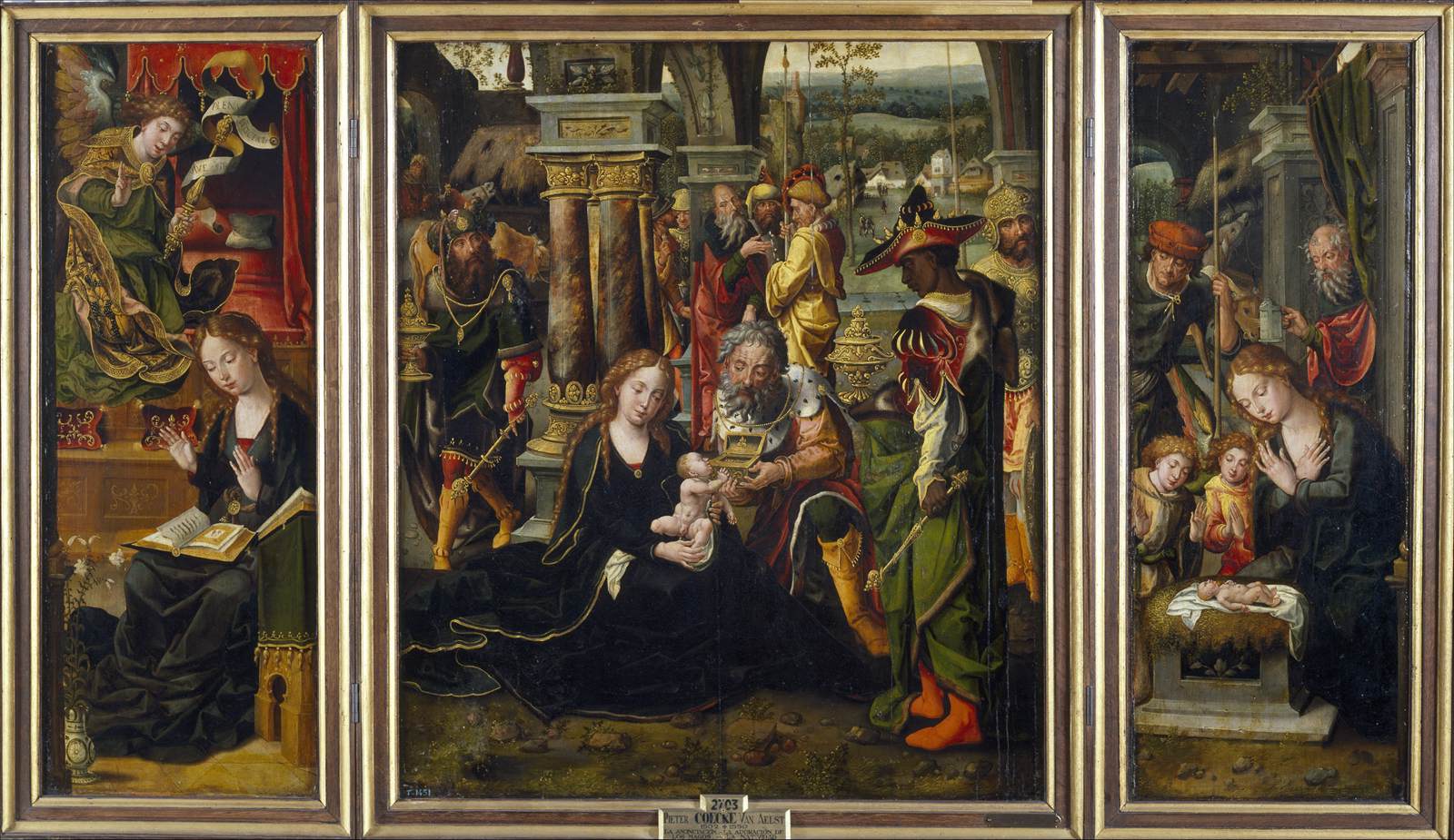 Triptych by COECKE VAN AELST, Pieter