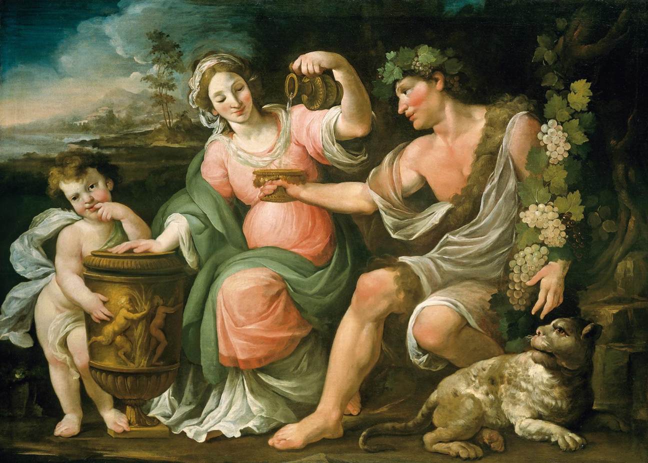 Bacchus, Temperance and Cupid by