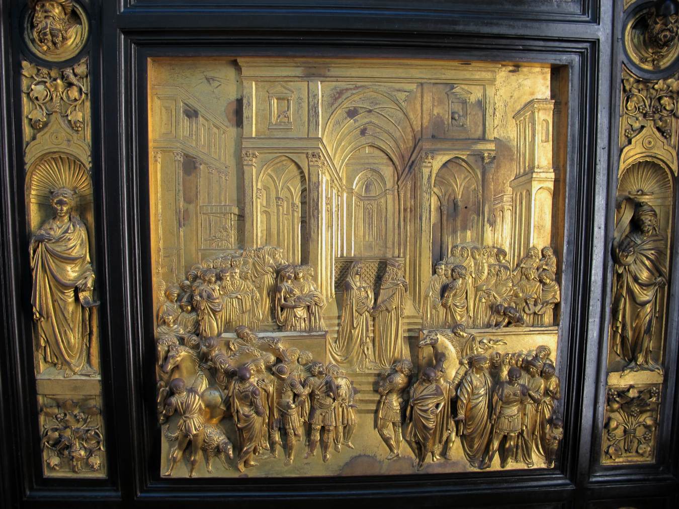 Panel No. 10: Solomon and the Queen of Sheba by GHIBERTI, Lorenzo