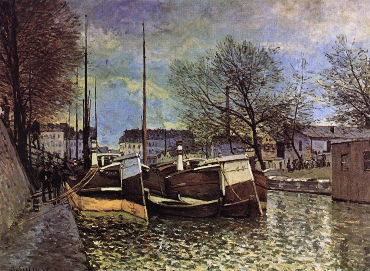 Saint-Martin Canal in Paris by SISLEY, Alfred