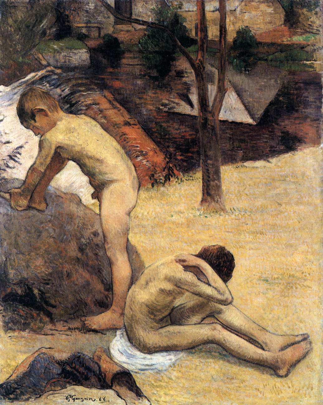 Breton Boys Bathing by