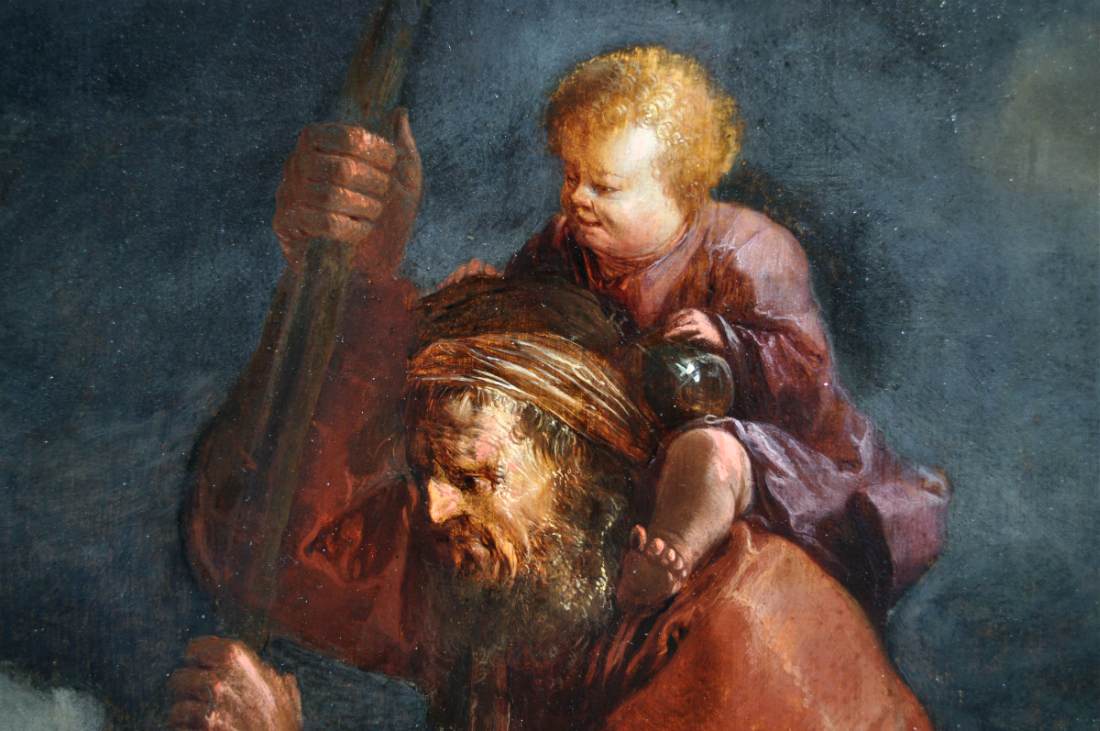 St Christopher Carrying the Christ Child (detail) by