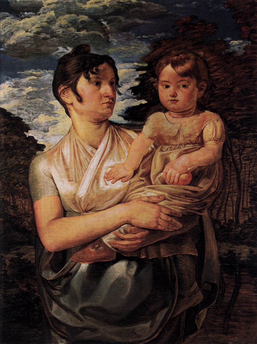 The Artist's Wife and Son by RUNGE, Philipp Otto