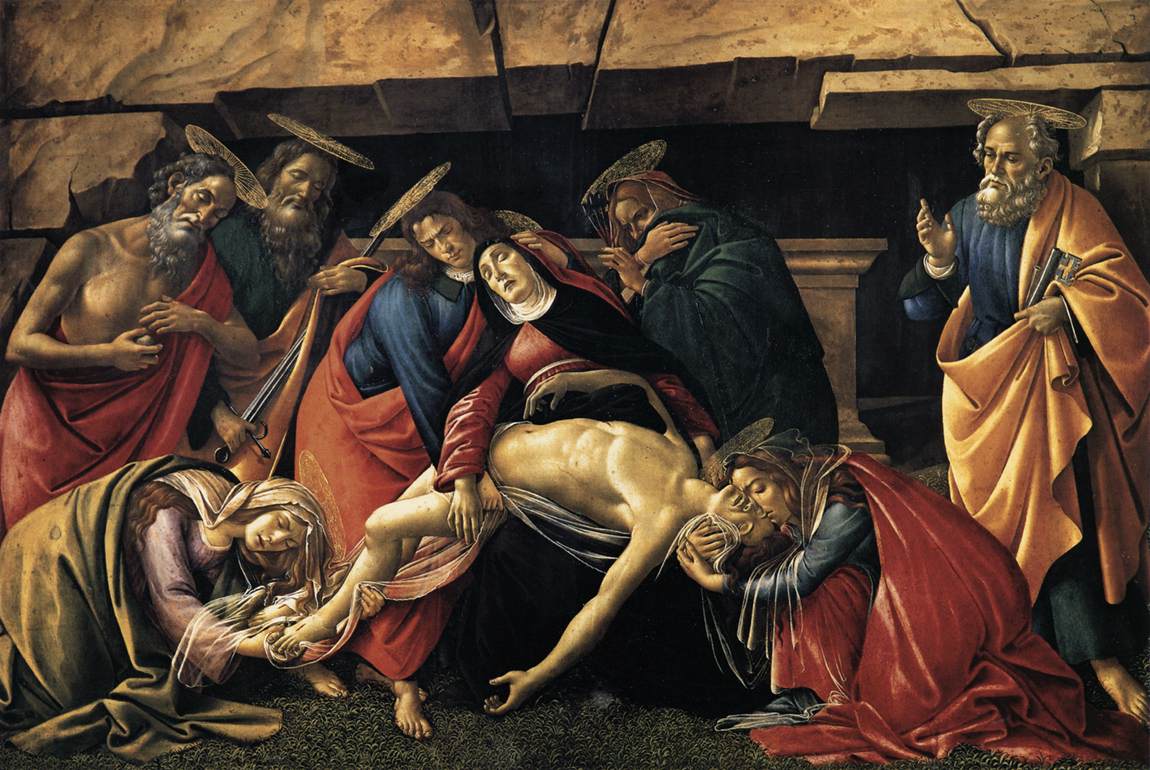 Lamentation over the Dead Christ with Saints by BOTTICELLI, Sandro