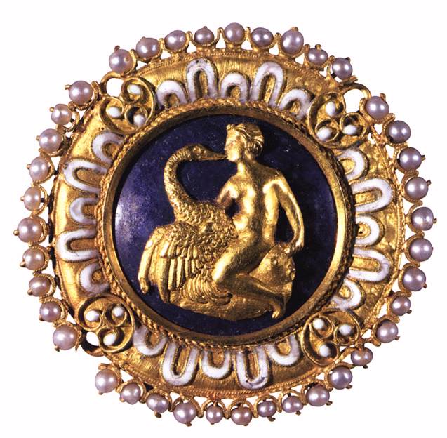 Medallion with Leda and the Swan by