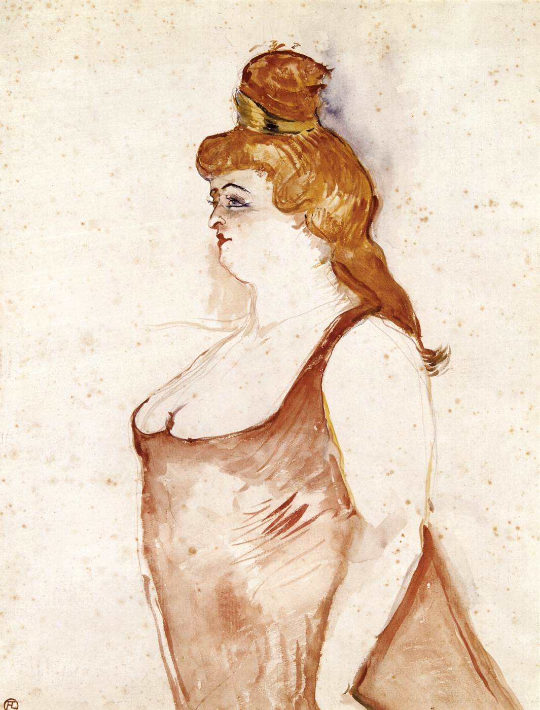 "Mademoiselle Cocyte in "La Belle Hélène" by TOULOUSE-LAUTREC, Henri de