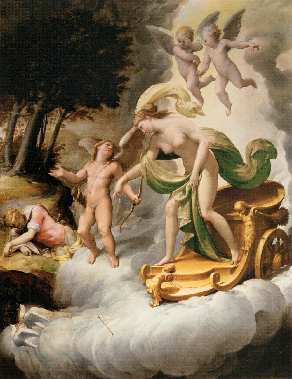 Venus Led by Cupid to the Dead Adonis by BERTOIA, Jacopo