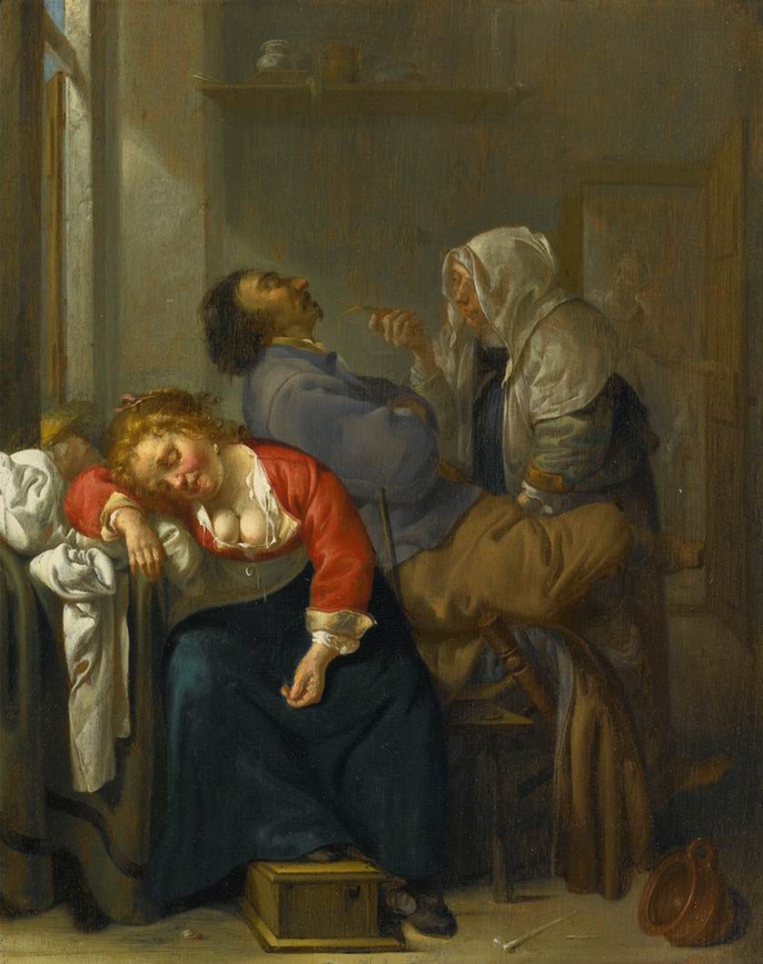 Bordello Scene with Sleeping Couple by