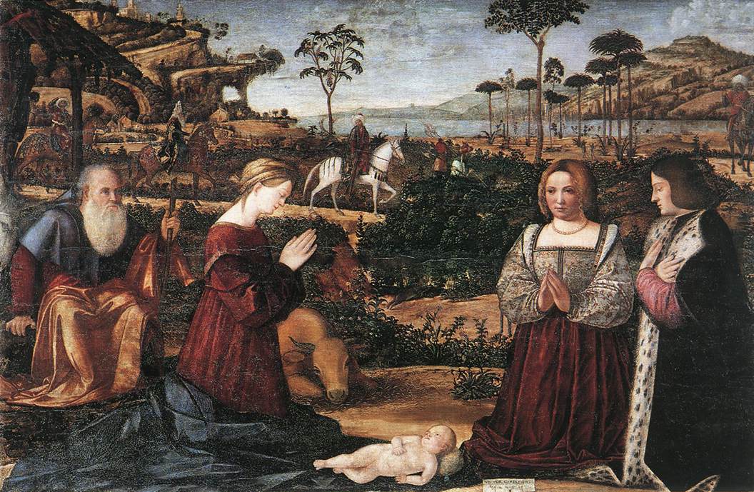 Holy Family with Two Donors by CARPACCIO, Vittore