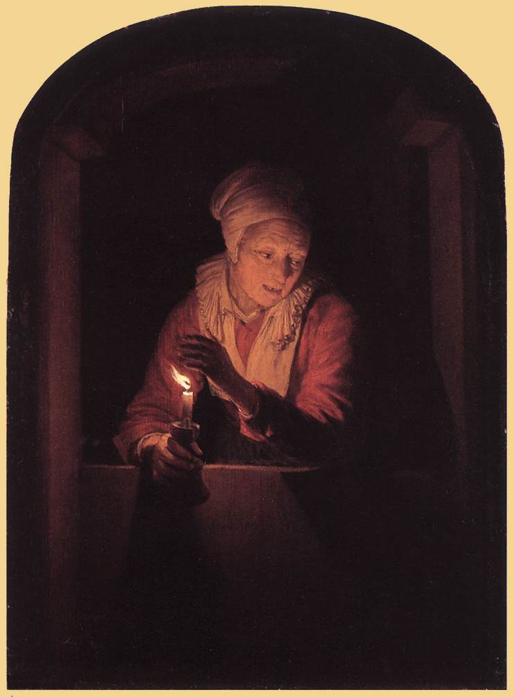 Old Woman with a Candle by DOU, Gerrit