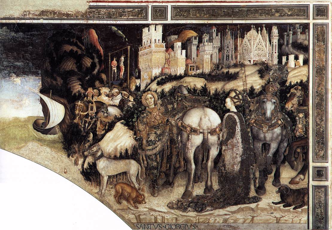 St George and the Princess of Trebizond (right side) by PISANELLO