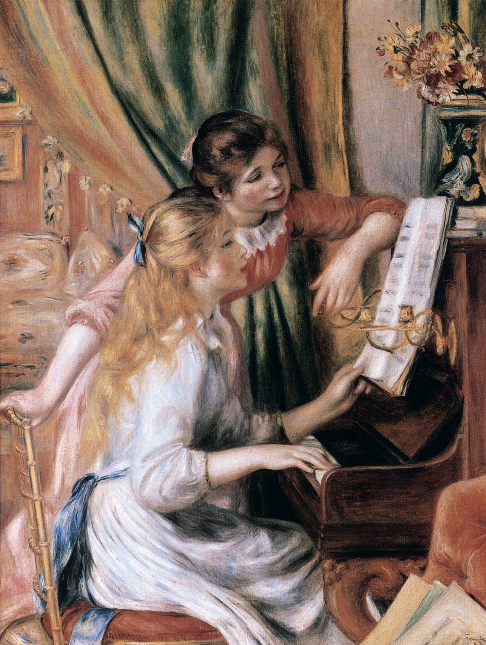 Girls at the Piano by VOORT, Michiel van der, the Elder