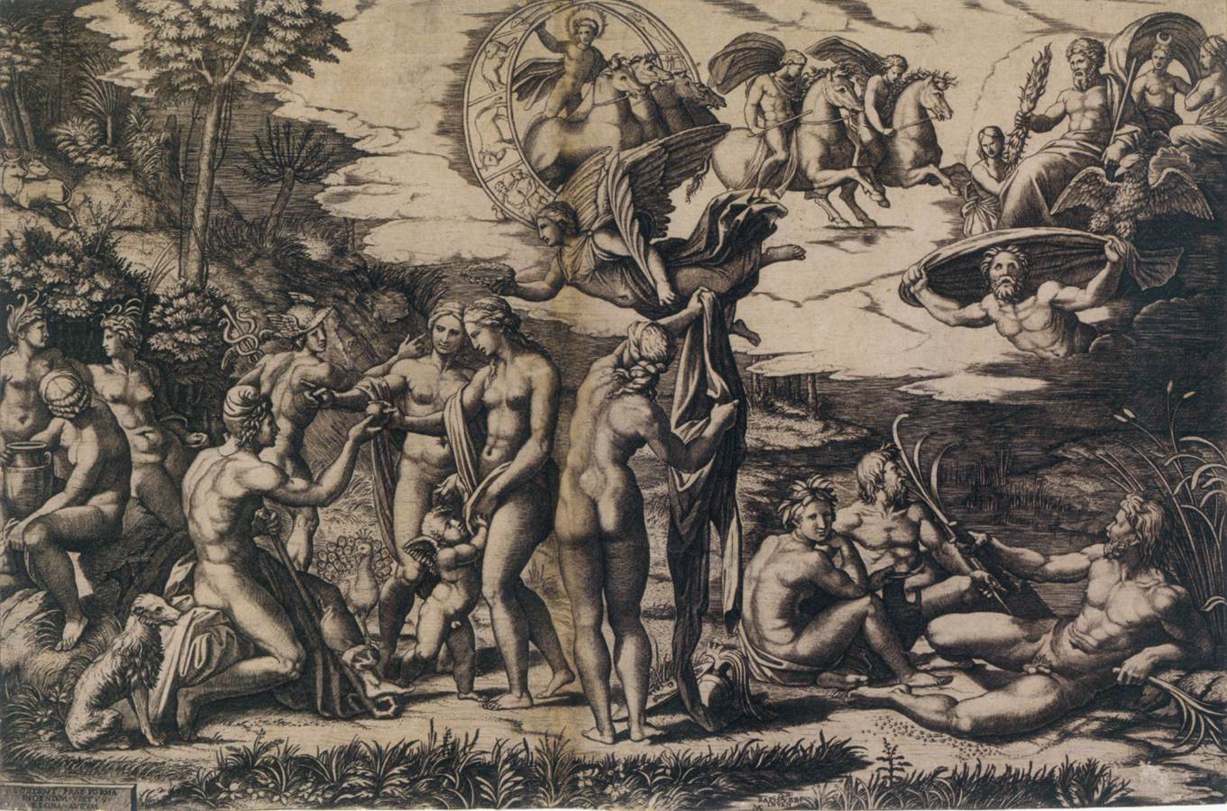 The Judgment of Paris by RAIMONDI, Marcantonio