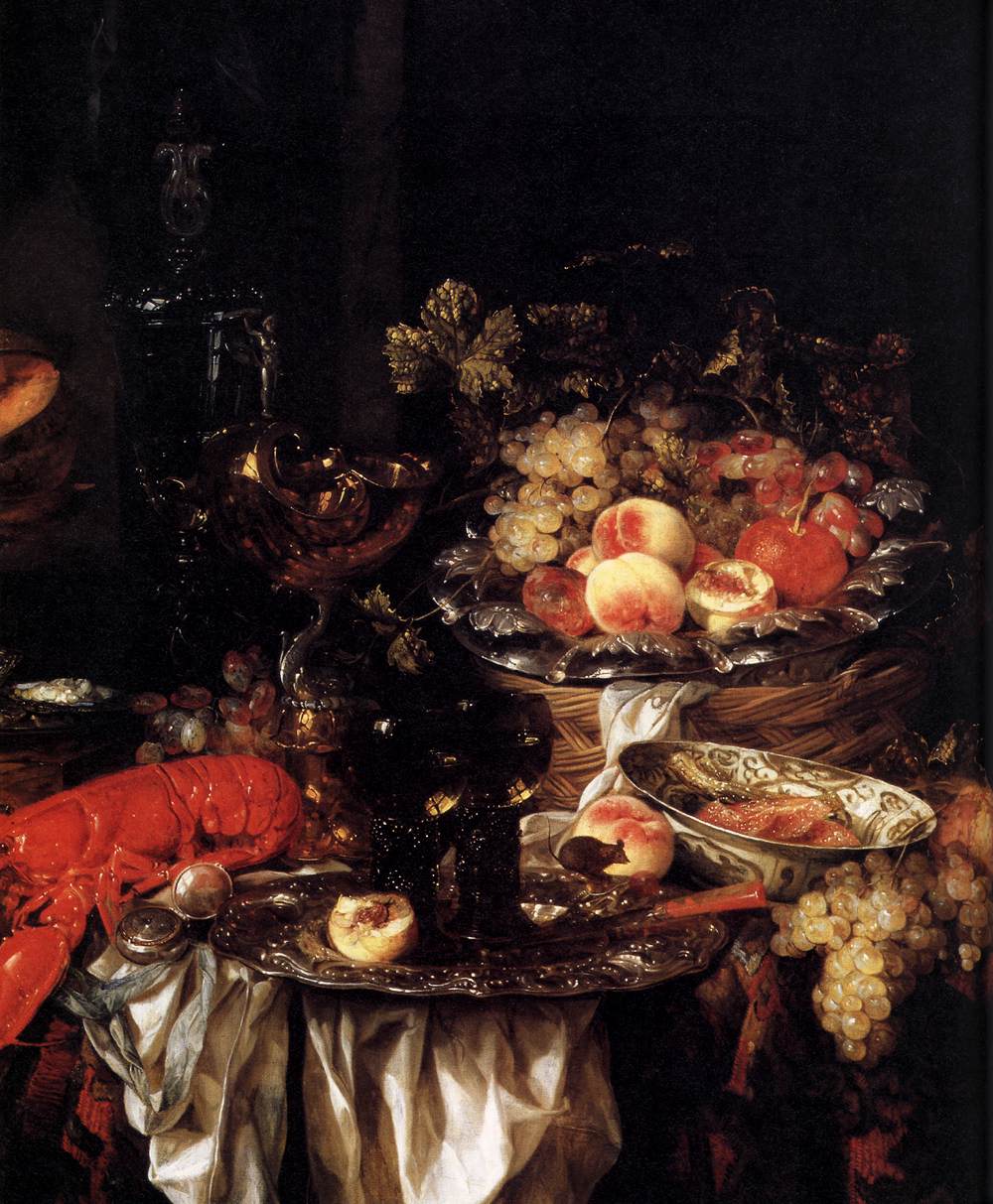 Banquet Still-Life with a Mouse (detail) by BEYEREN, Abraham van