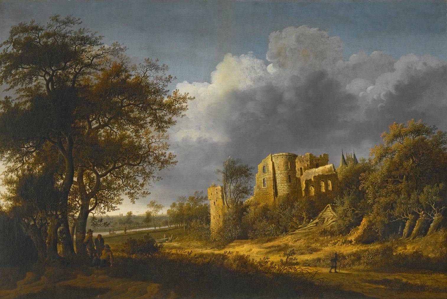 Landscape with the Ruined Castle of Egmond by CROOS, Anthonie Jansz. van der