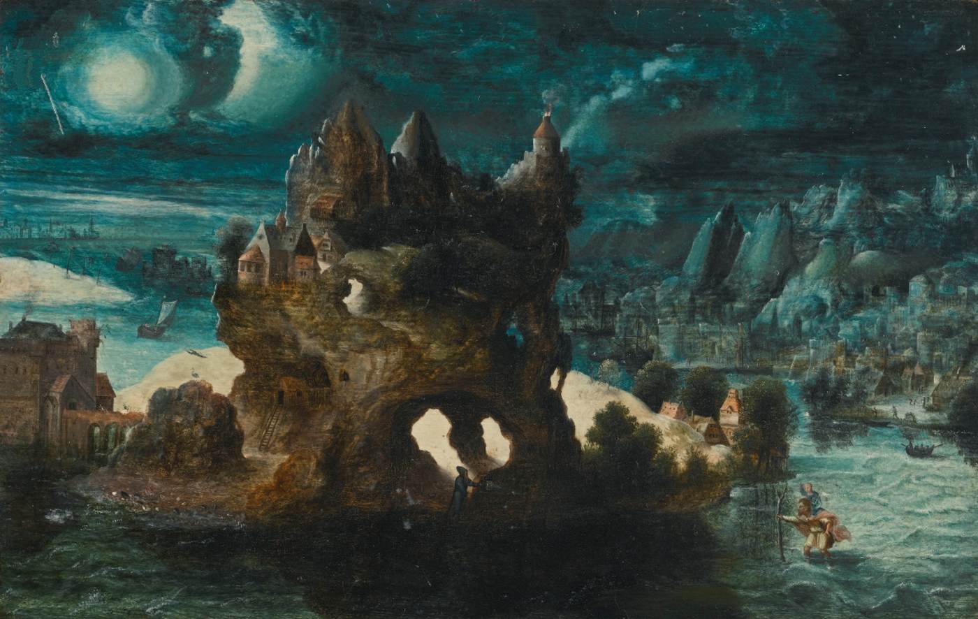 Fantastical Moonlit Landscape by BLES, Herri met de