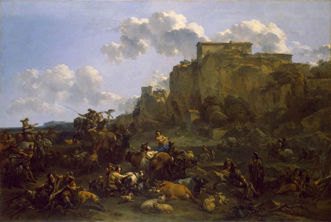 Hunters Resting by BERCHEM, Nicolaes (Claesz.)