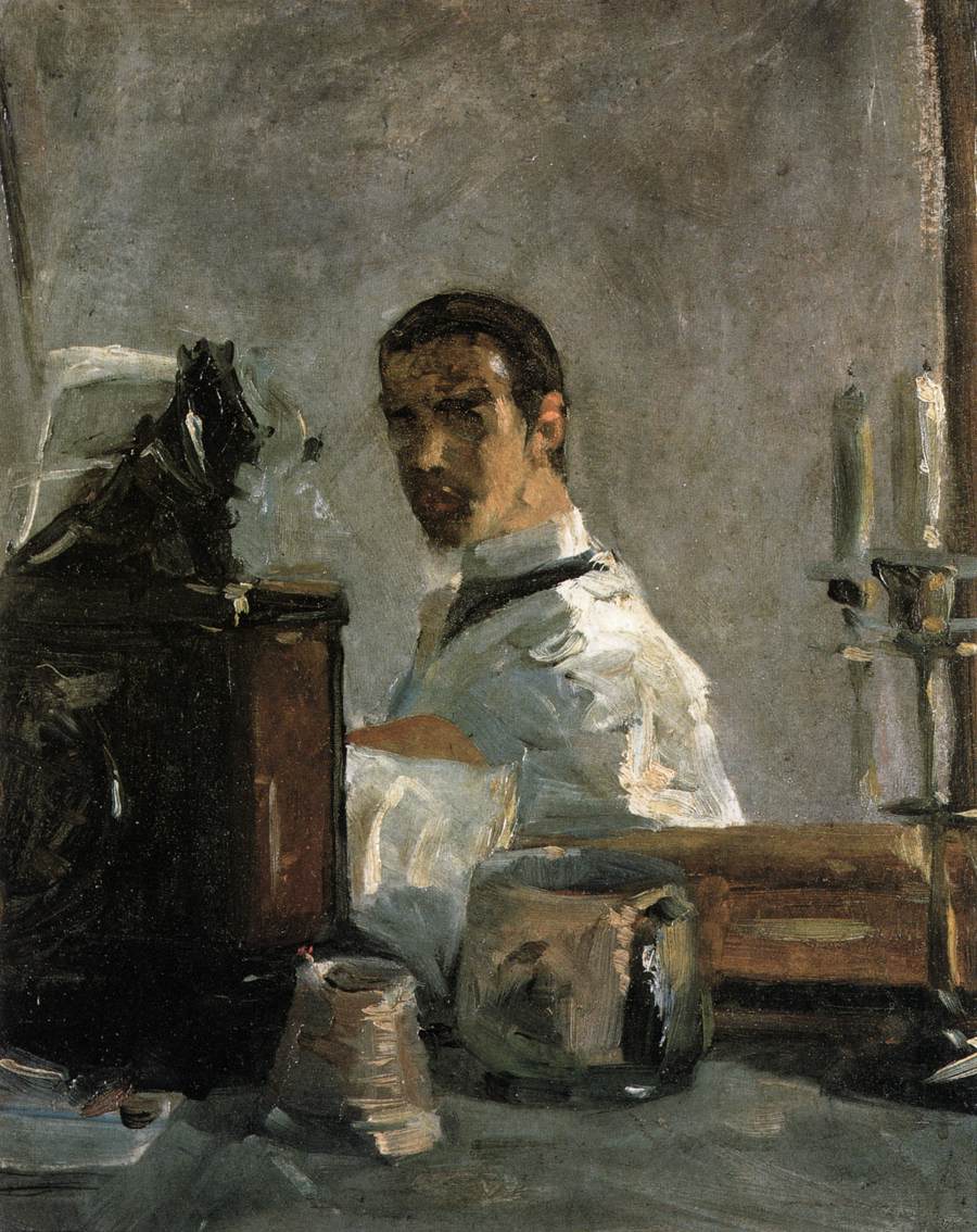 Self-Portrait in front of a Mirror by TOULOUSE-LAUTREC, Henri de