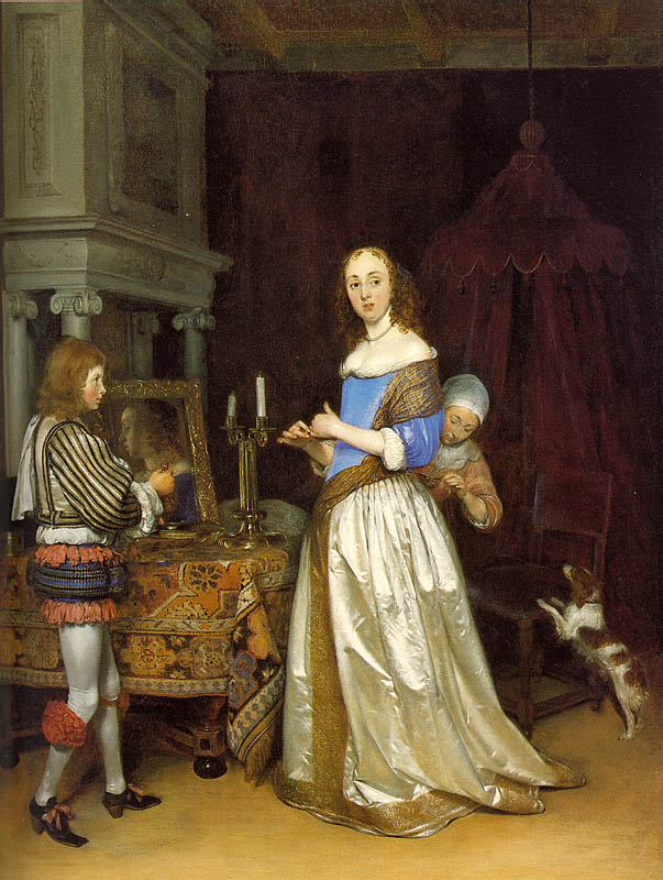 Lady at her Toilette by TERBORCH, Gerard