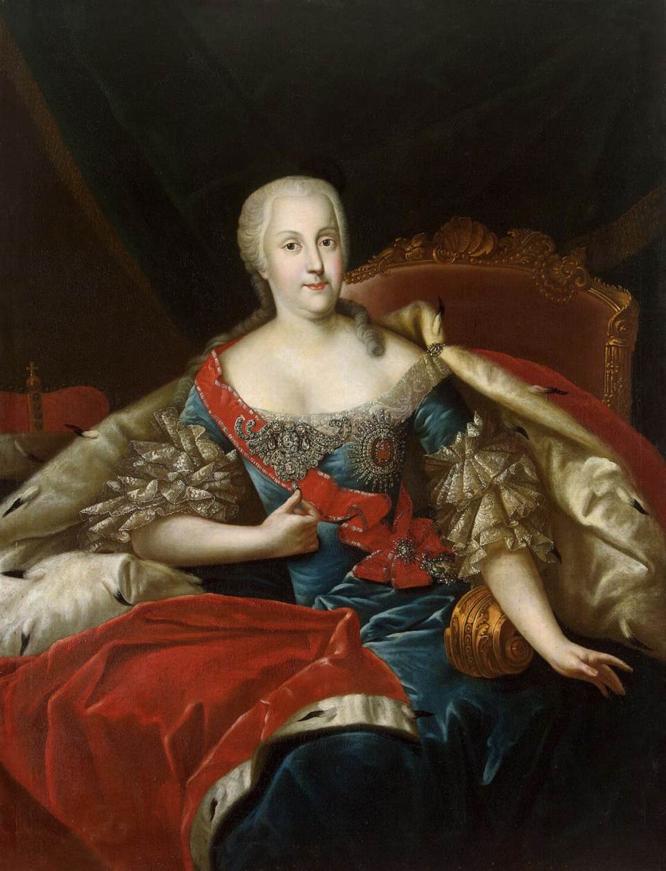 Portrait of Johanna Elisabeth, Princess of Anhalt-Zerbst by PESNE, Antoine