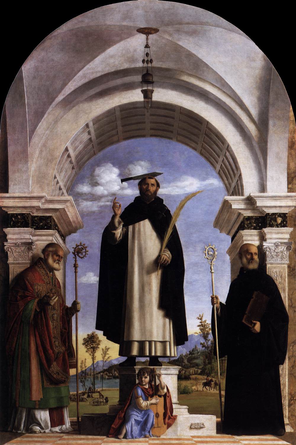 St Peter Martyr with St Nicholas of Bari, St Benedict and an Angel Musician by