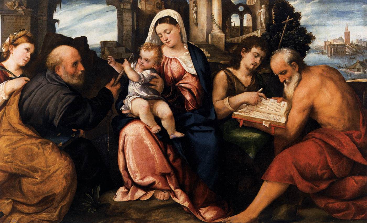 Virgin and Child with Saints by BONIFACIO VERONESE