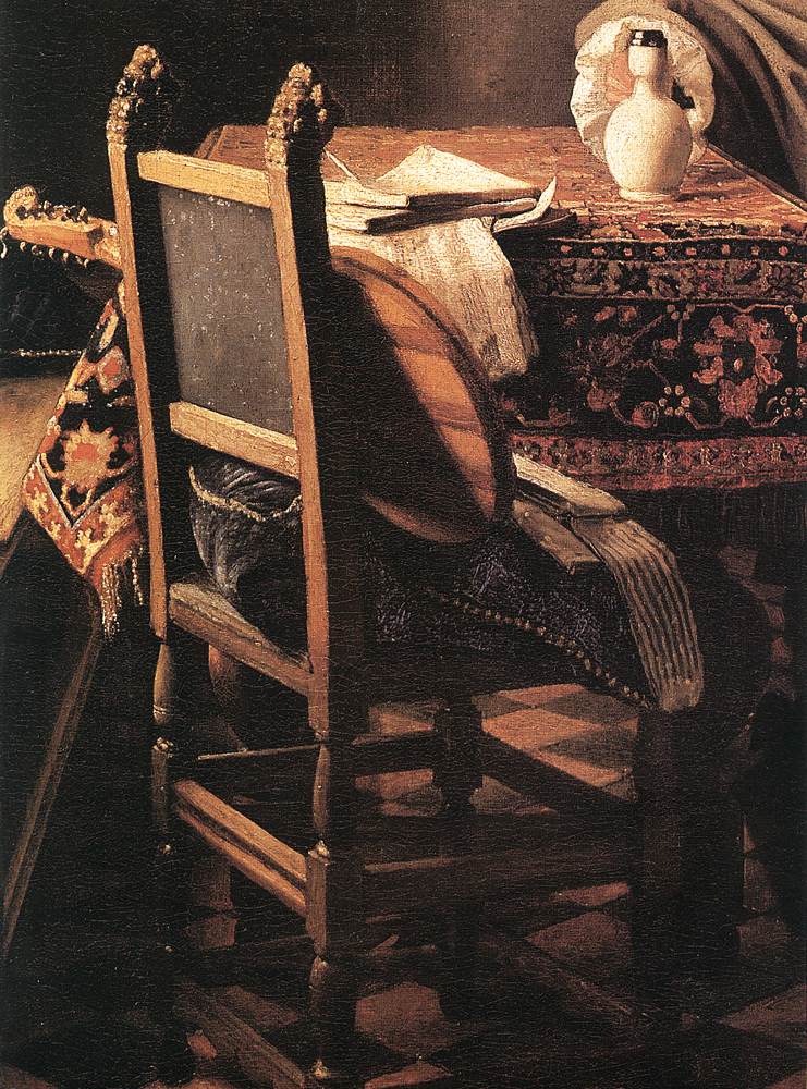 A Lady Drinking and a Gentleman (detail) by VERMEER, Johannes