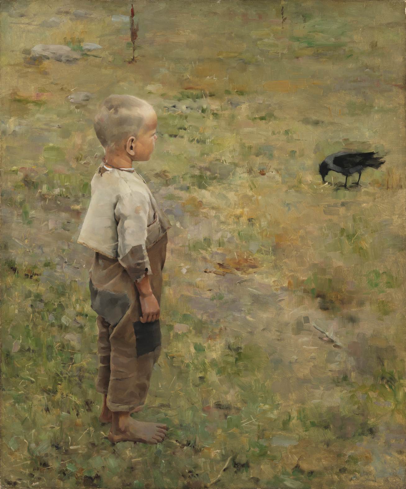 Boy with a Crow by GALLEN-KALLELA, Akseli