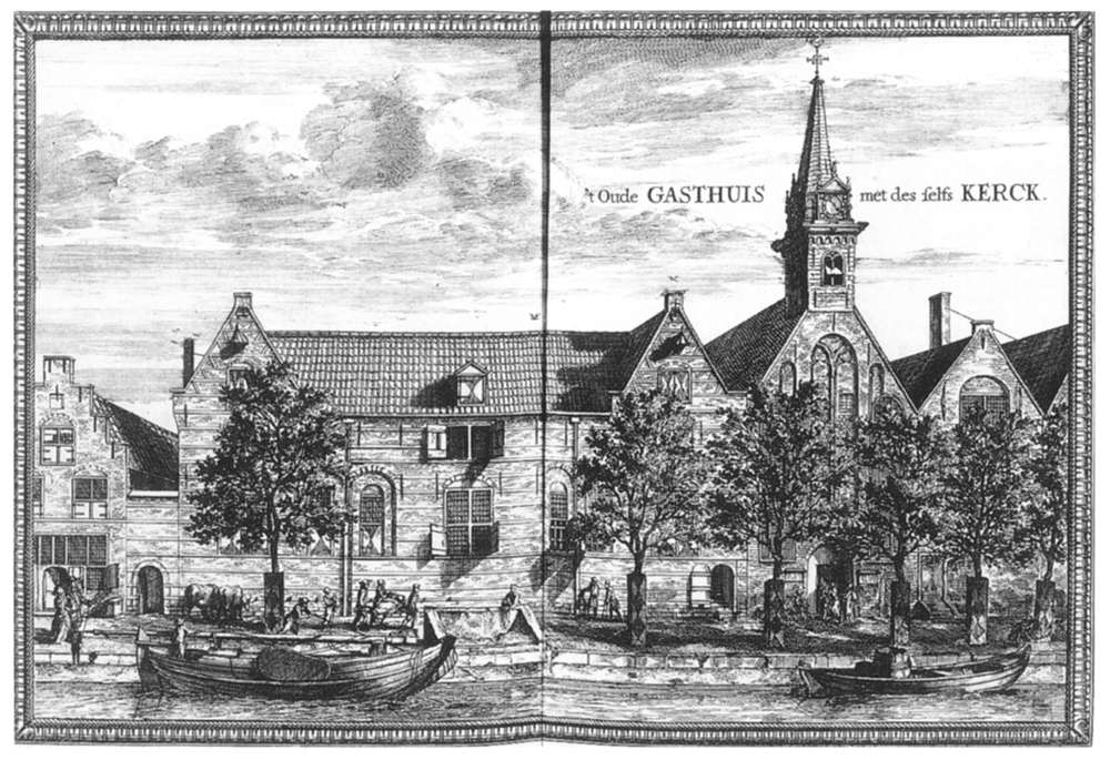 View of the Oude Gasthuis (Old Hospital) of Delft by