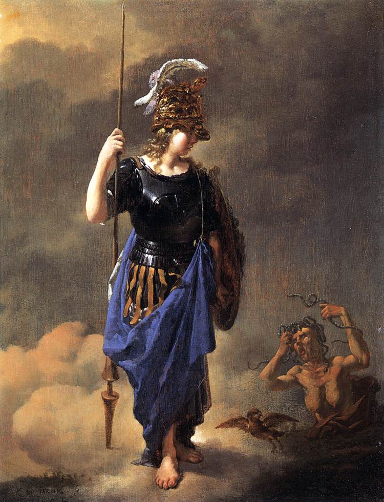 Pallas Athene Visits Invidia by DUJARDIN, Karel