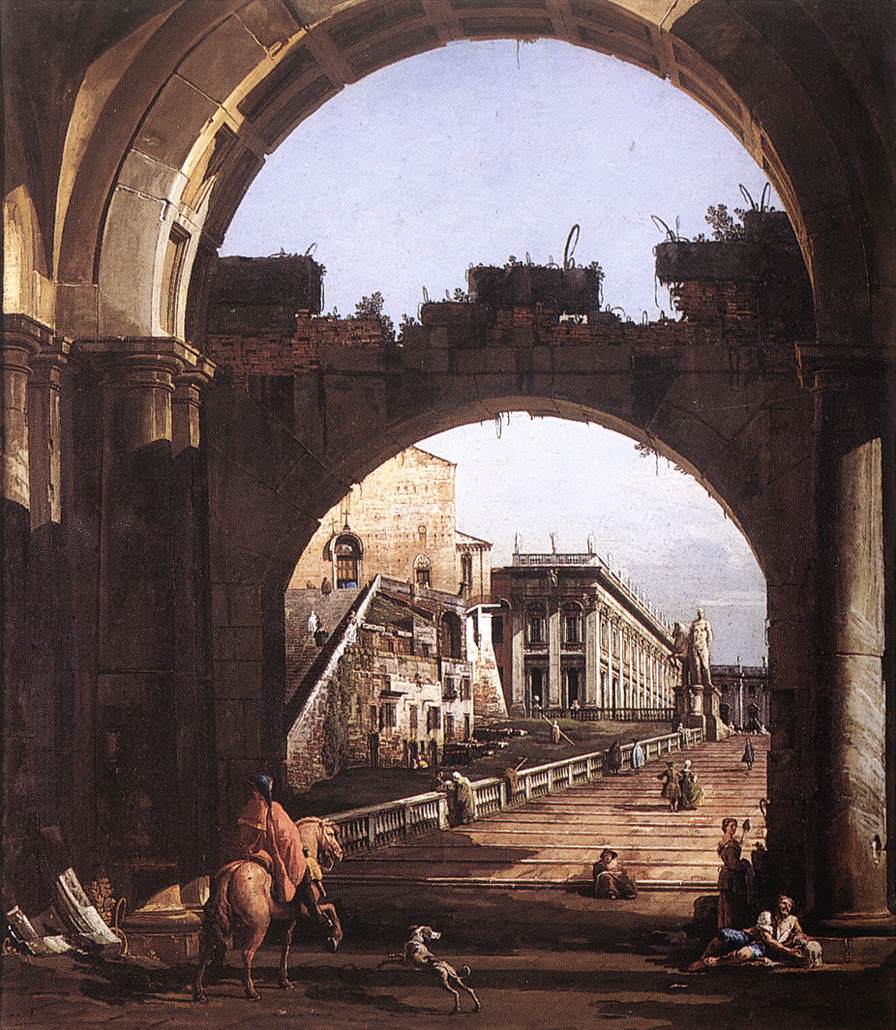 Capriccio of the Capitol by BELLOTTO, Bernardo