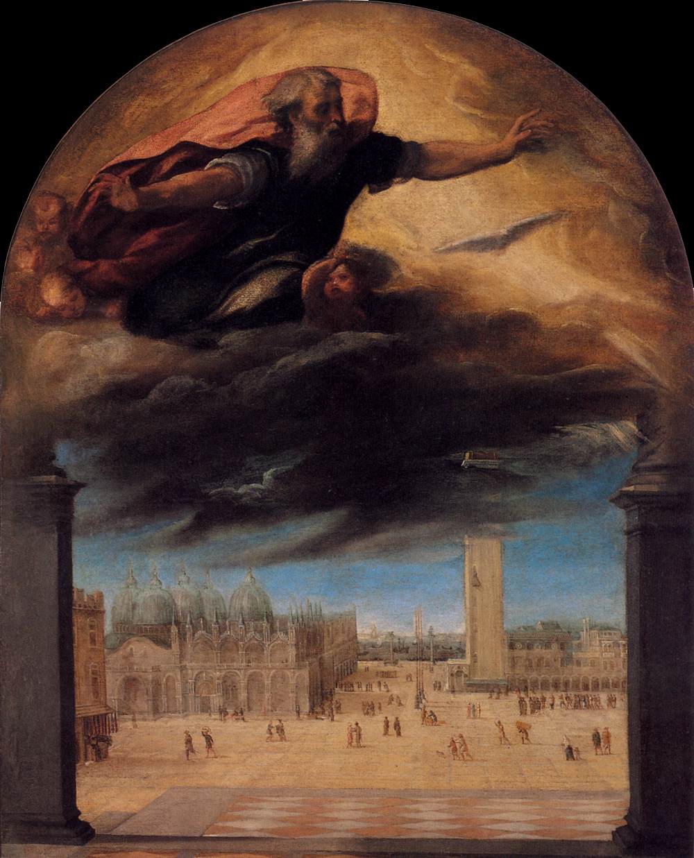 God the Father over the Piazza San Marco by