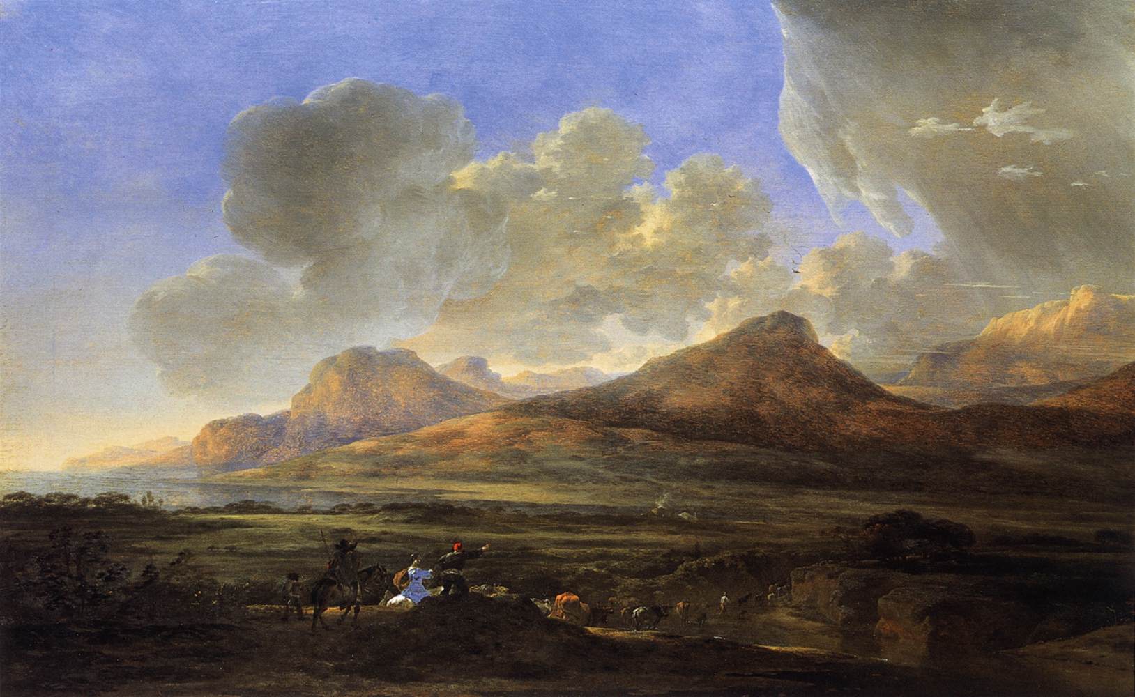 Mountainous Landscape with Traveling Herdsmen by ASSELYN, Jan