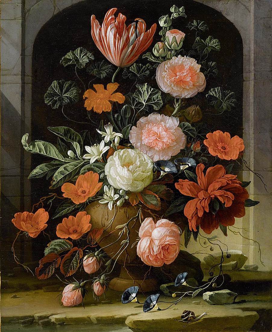 Still-Life with Flowers by BROECK, Elias van den