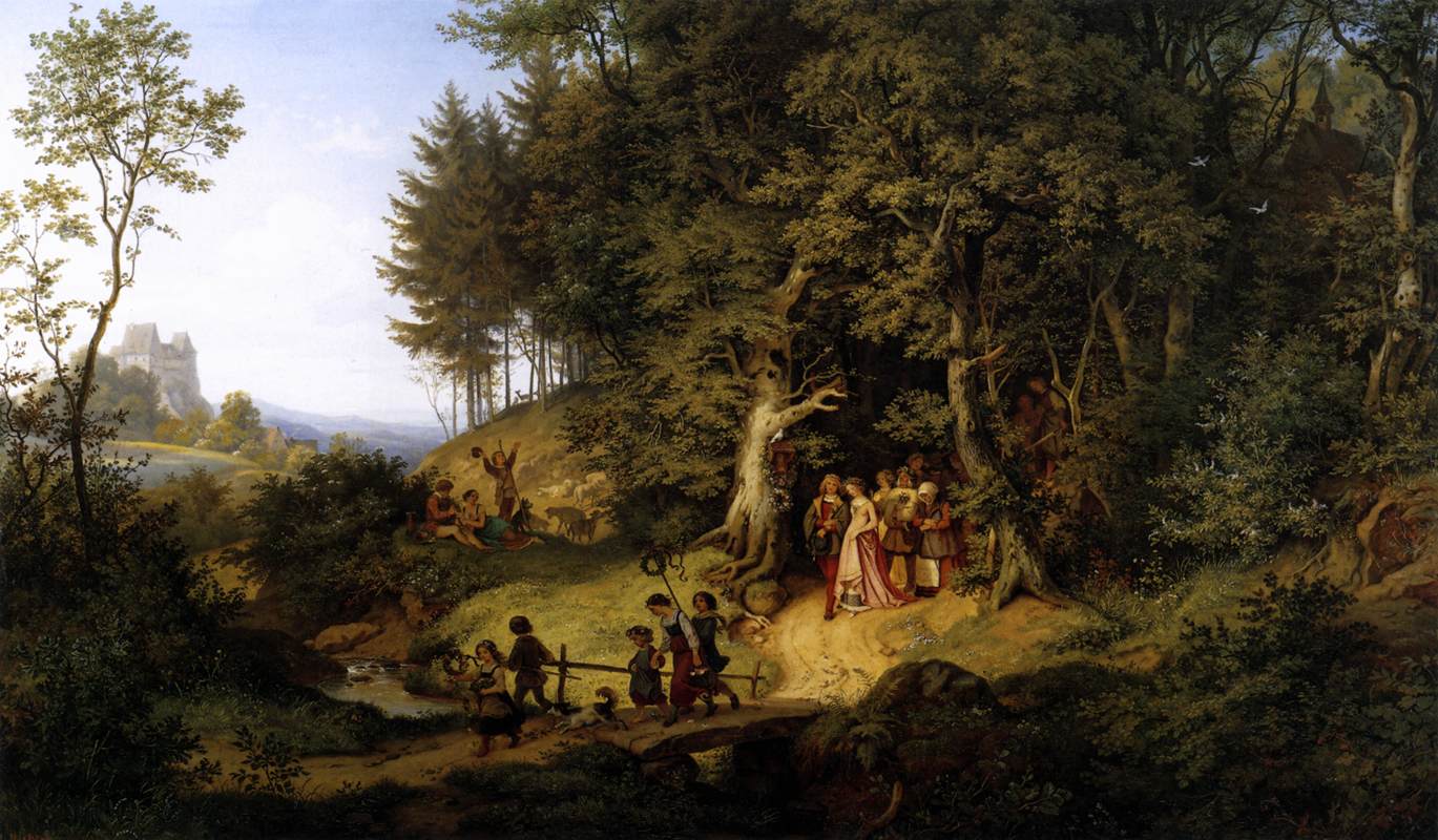 Bridal Procession in a Spring Landscape by