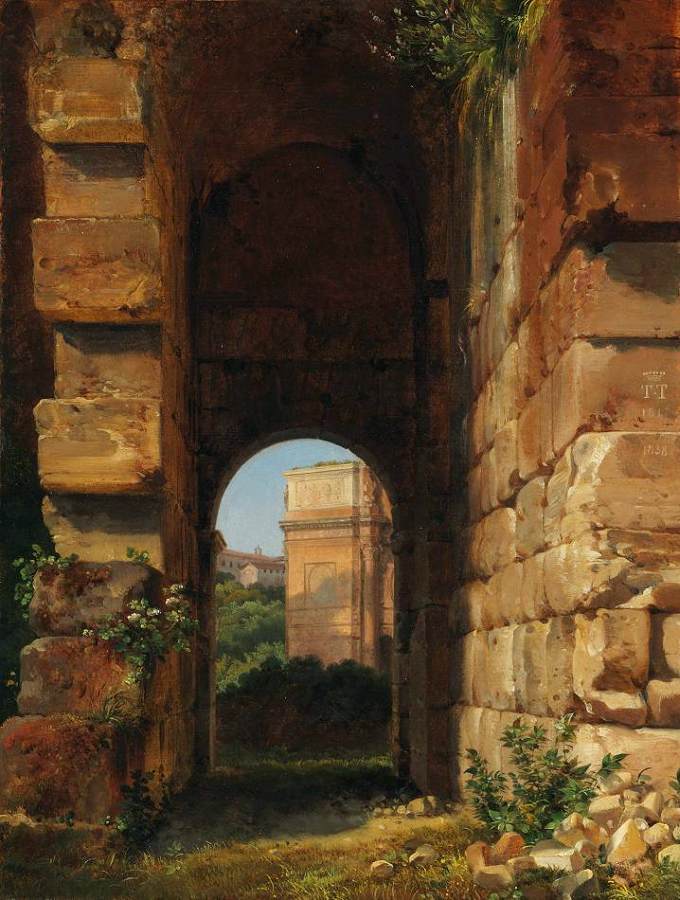 Arch of Constantine from Colosseum by