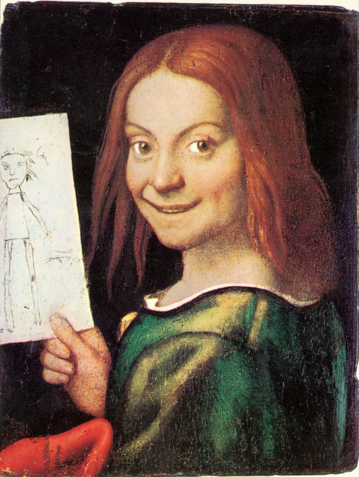 Read-headed Youth Holding a Drawing by CAROTO, Giovanni Francesco