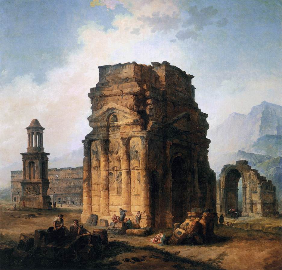 The Arc de Triomphe and the Theatre of Orange by ROBERT, Hubert