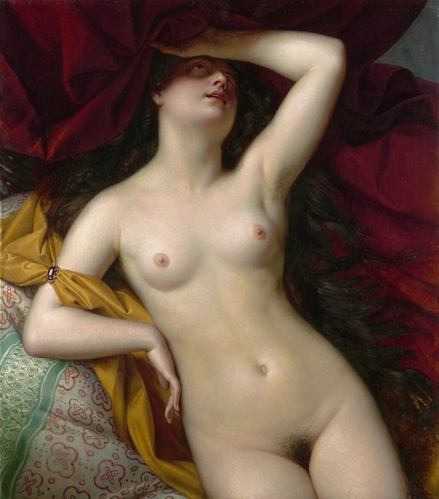 Female Nude, Front View by DUBOIS-DRAHONET, Alexandre-Jean