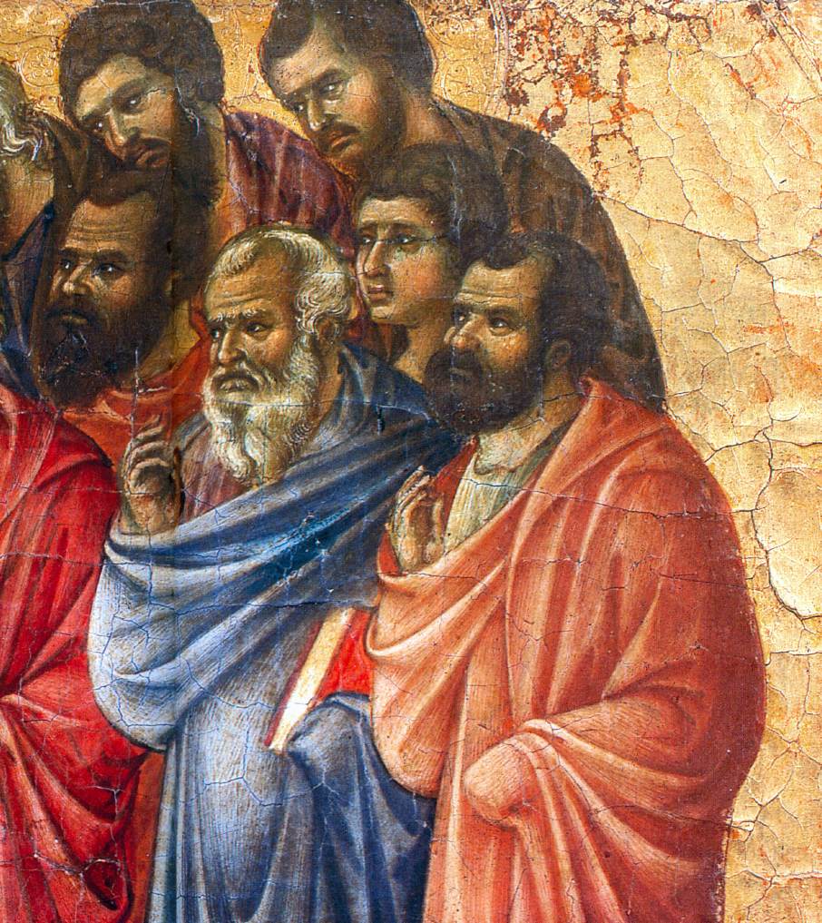 Appearance on the Mountain in Galilee (detail) by DUCCIO di Buoninsegna