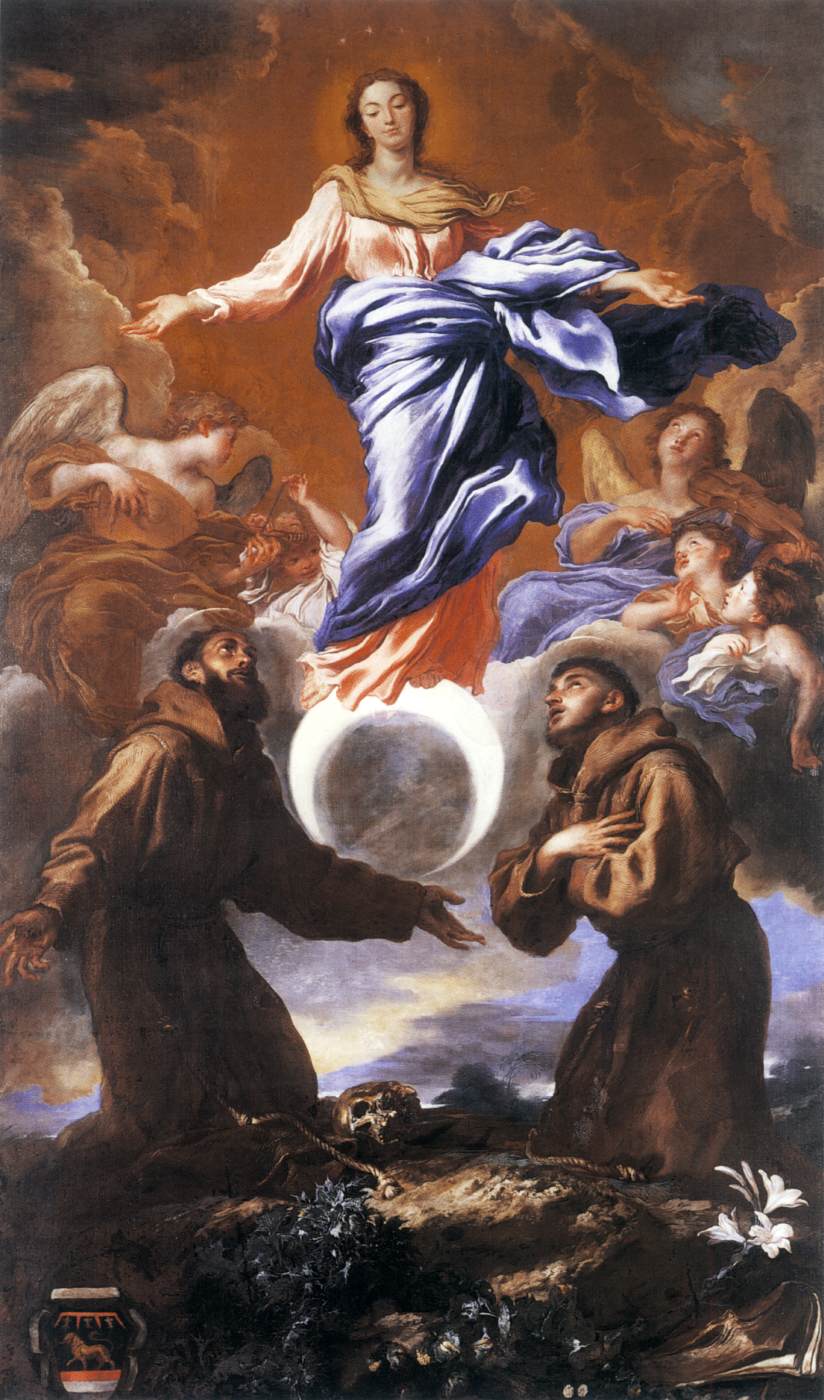 The Immaculate Conception with Sts Francis of Assisi and Anthony of Padua by CASTIGLIONE, Giovanni Benedetto