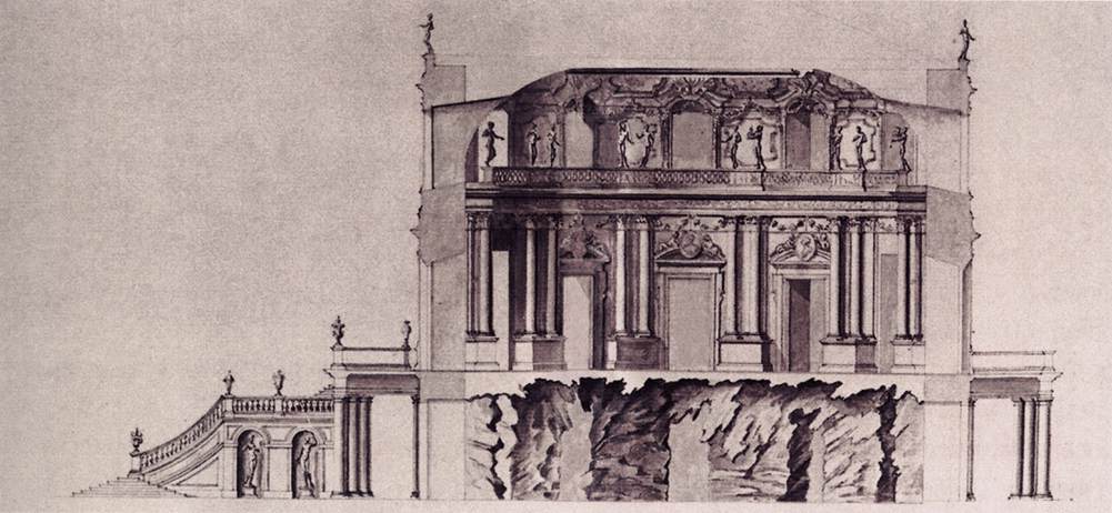 Section of a Garden Pavilion by FISCHER VON ERLACH, Johann Bernhard