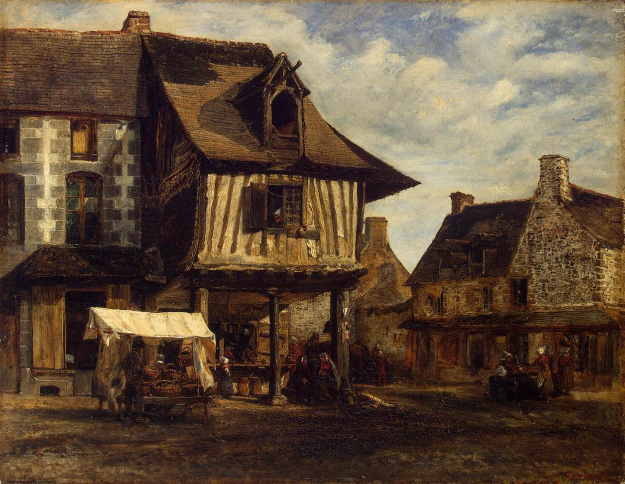 Market-Place in Normandy by ROUSSEAU, Théodore