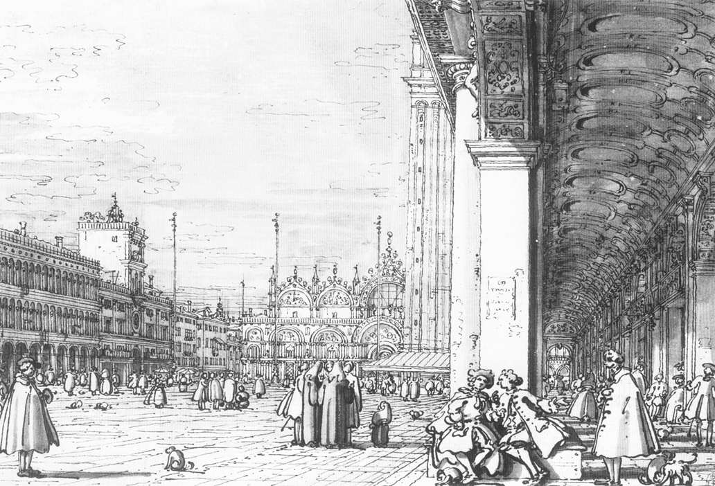 Piazza San Marco: Looking East from the South West Corner by CANALETTO