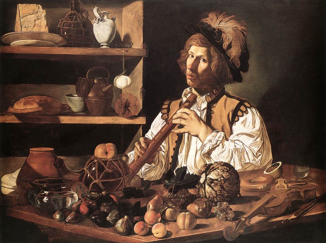 The Flute Player by CECCO DEL CARAVAGGIO