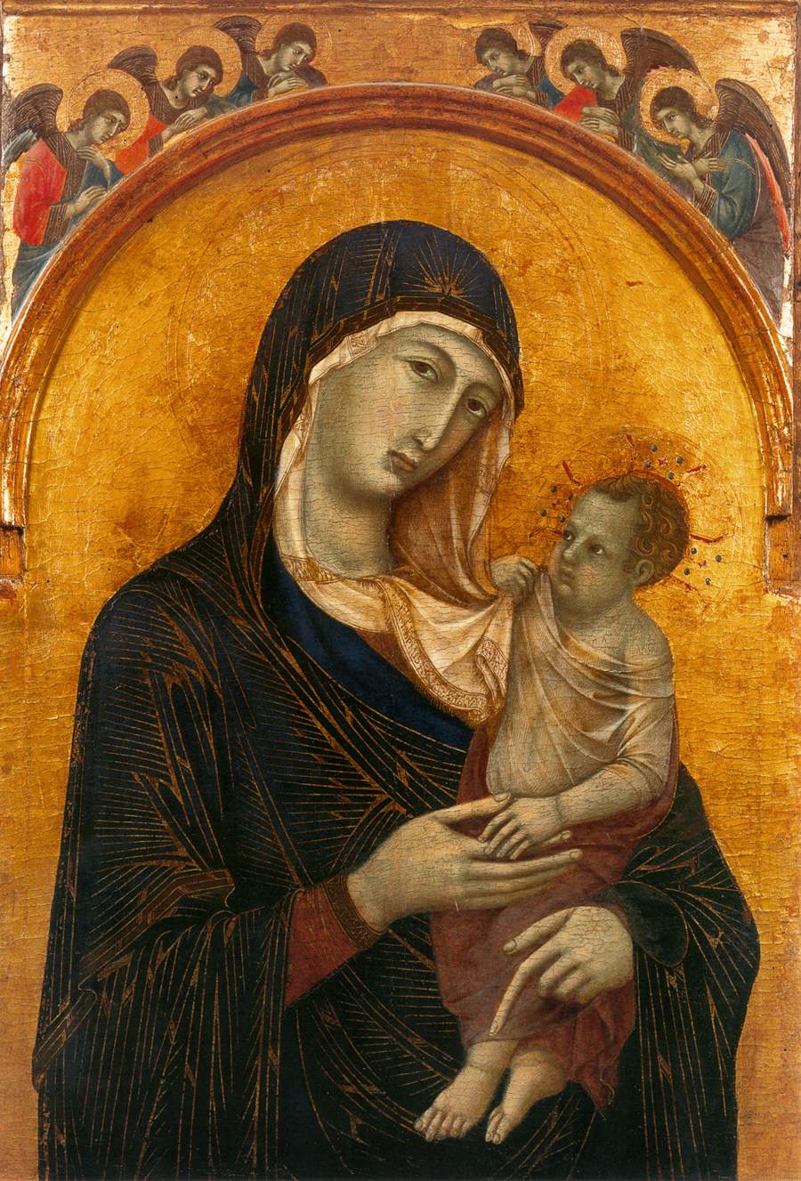 Madonna and Child with Six Angels by DUCCIO di Buoninsegna