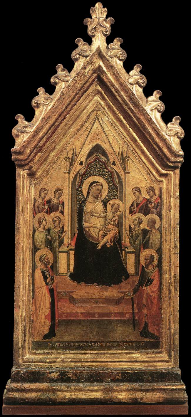 Madonna and Child Enthroned with Angels and Saints by