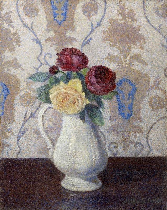 A Bouquet of Roses in a Vase by DUBOIS-PILLET, Albert