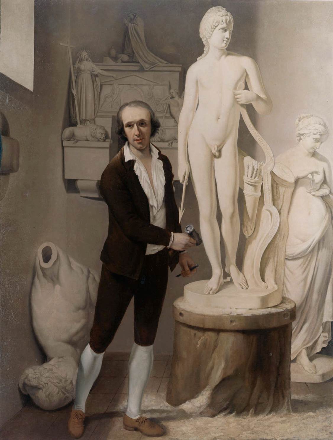 Portrait of Antonio Canova in His Studio by CONTI, Domenico