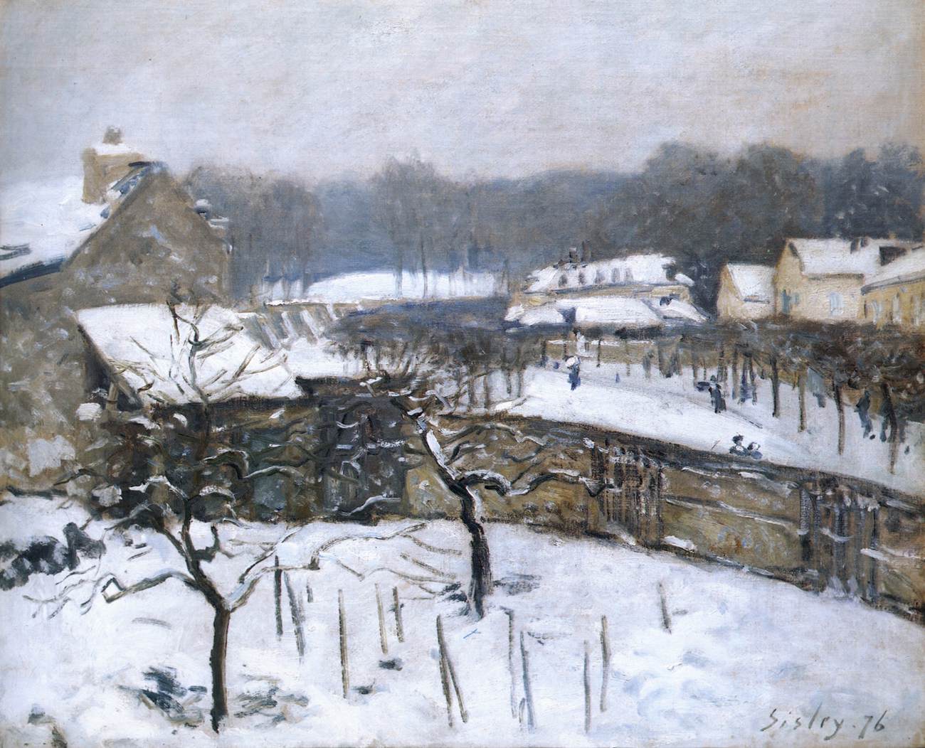 Snow Effect at Louveciennes by SISLEY, Alfred